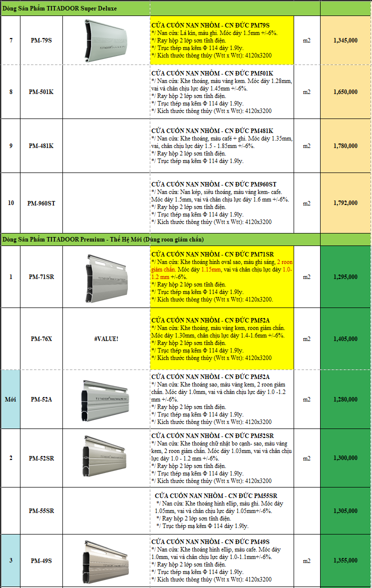 Cửa cuốn Đức - Cửa cuốn Việt Minh Long