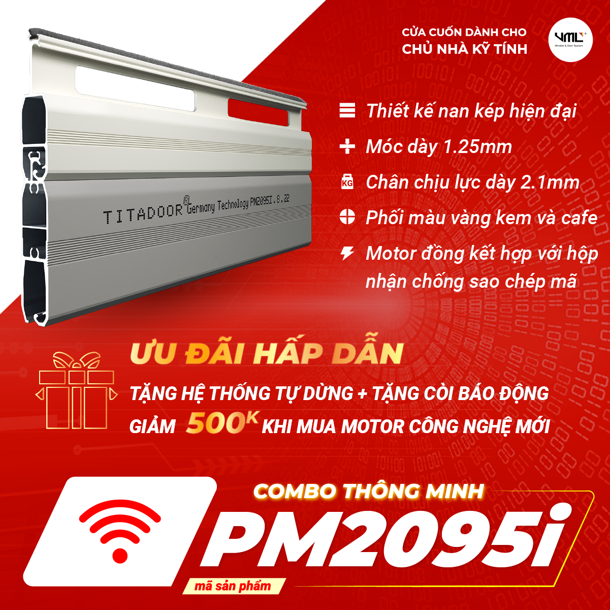 Cửa cuốn thông minh PM2095i