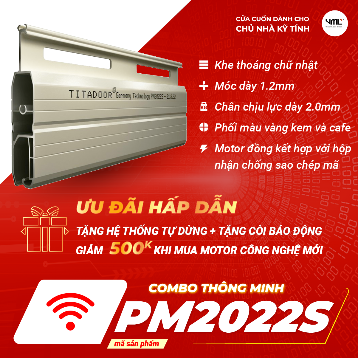 Cửa cuốn thông minh PM2022S