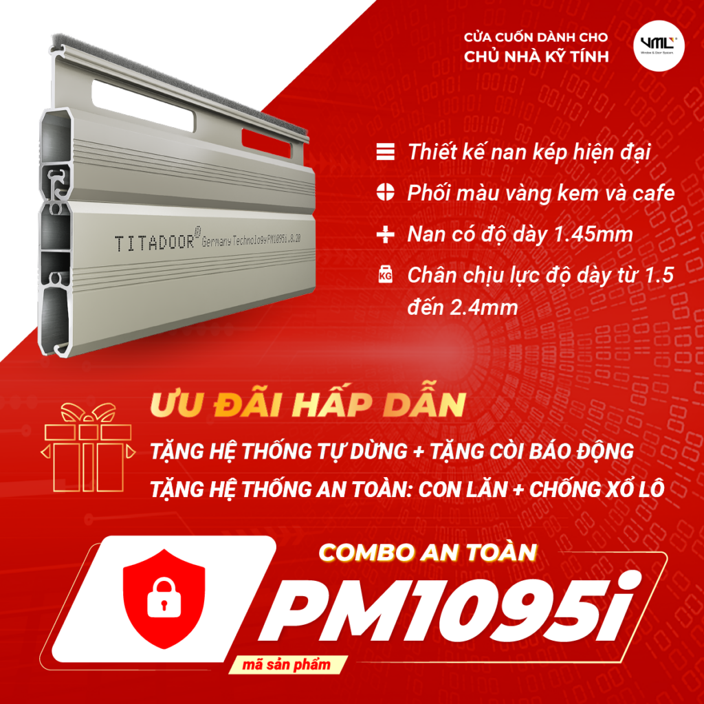 Combo cửa cuốn an toàn PM1095I